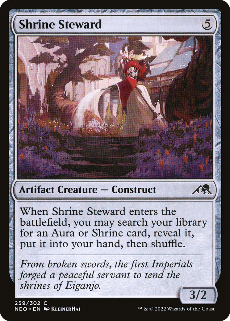 Shrine Steward (NEO-259) - Kamigawa: Neon Dynasty Foil - Premium MTG Single from Wizards of the Coast - Just $0.08! Shop now at Game Crave Tournament Store