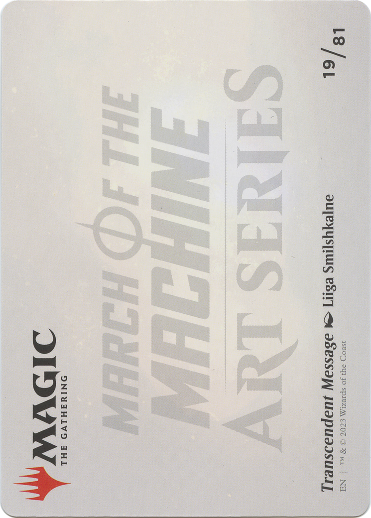Transcendent Message // Transcendent Message (AMOM-019) - March of the Machine Art Series (Borderless) Foil - Premium MTG Single from Wizards of the Coast - Just $0! Shop now at Game Crave Tournament Store
