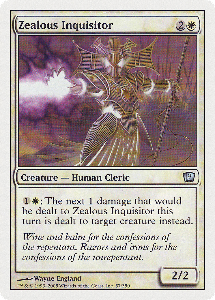 Zealous Inquisitor (9ED-057) - Ninth Edition - Premium MTG Single from Wizards of the Coast - Just $0.08! Shop now at Game Crave Tournament Store