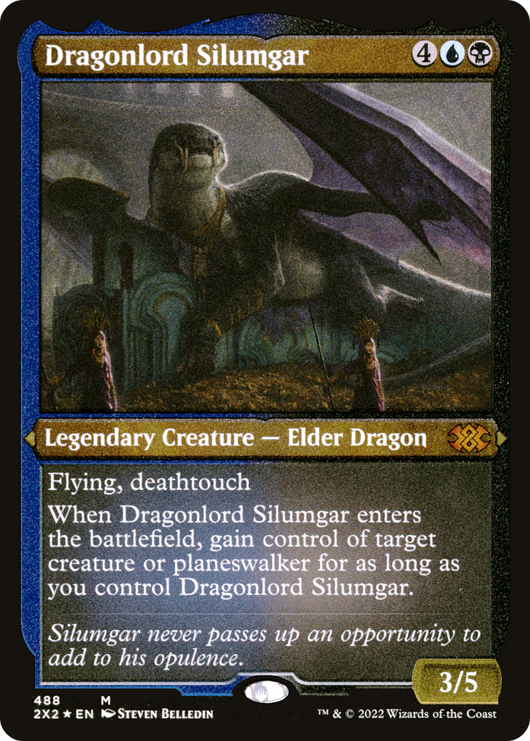 Dragonlord Silumgar (2X2-488) - Double Masters 2022 Etched Foil - Premium MTG Single from Wizards of the Coast - Just $1.90! Shop now at Game Crave Tournament Store