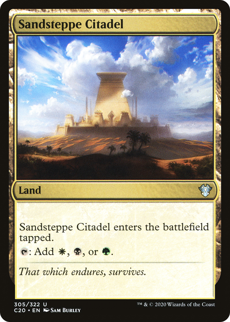 Sandsteppe Citadel (C20-305) - Commander 2020 - Premium MTG Single from Wizards of the Coast - Just $0.12! Shop now at Game Crave Tournament Store