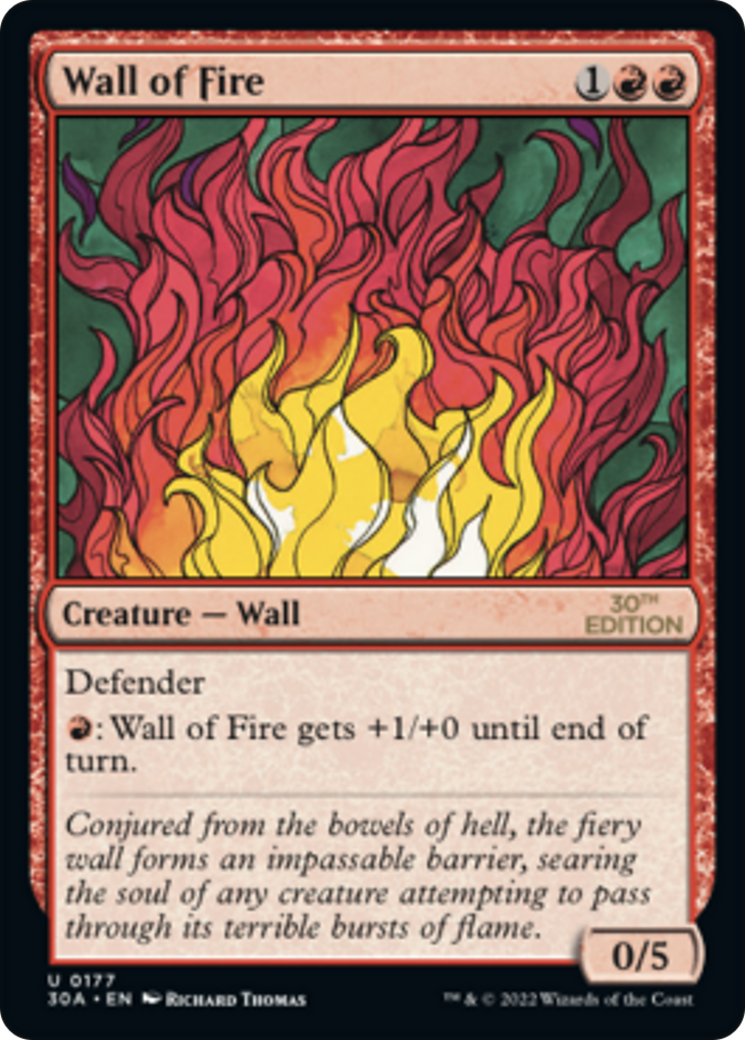 Wall of Fire (30A-177) - 30th Anniversary Edition - Premium MTG Single from Wizards of the Coast - Just $2.31! Shop now at Game Crave Tournament Store