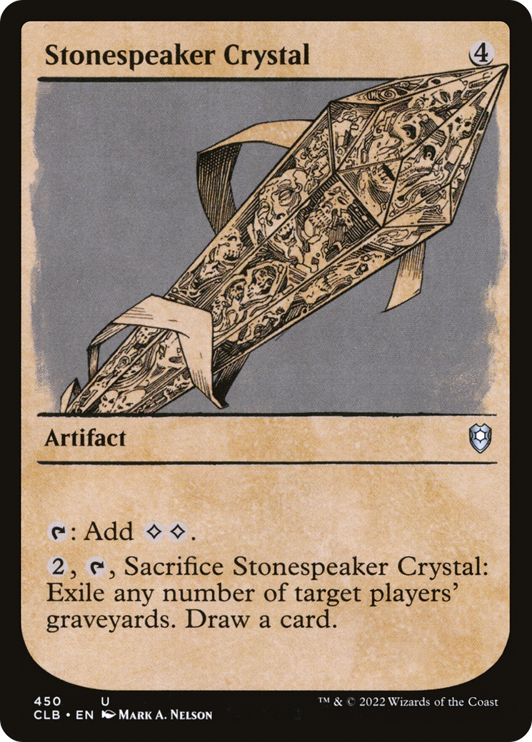 Stonespeaker Crystal (CLB-450) - Commander Legends: Battle for Baldur's Gate: (Showcase) - Premium MTG Single from Wizards of the Coast - Just $0.08! Shop now at Game Crave Tournament Store