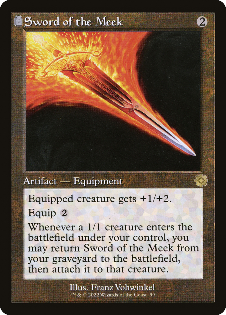 Sword of the Meek (BRR-059) - The Brothers' War Retro Artifacts - Premium MTG Single from Wizards of the Coast - Just $0.08! Shop now at Game Crave Tournament Store