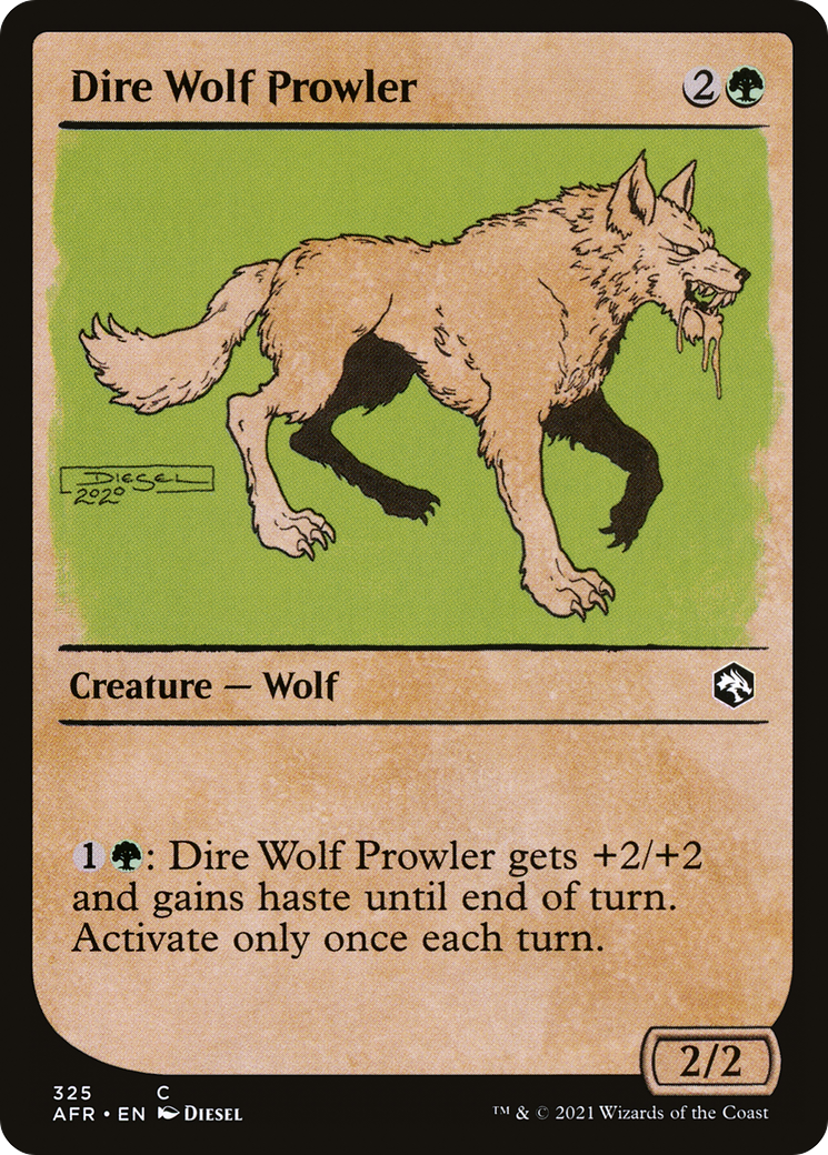 Dire Wolf Prowler (AFR-325) - Adventures in the Forgotten Realms: (Showcase) - Premium MTG Single from Wizards of the Coast - Just $0.08! Shop now at Game Crave Tournament Store