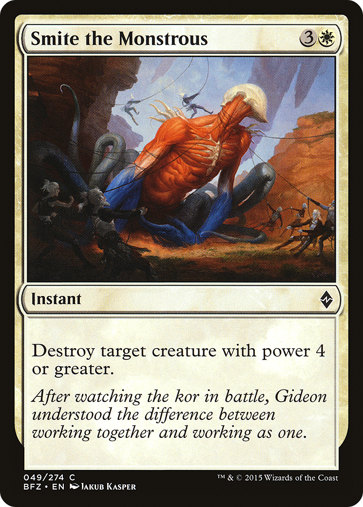 Smite the Monstrous (BFZ-049) - Battle for Zendikar Foil - Premium MTG Single from Wizards of the Coast - Just $0.08! Shop now at Game Crave Tournament Store
