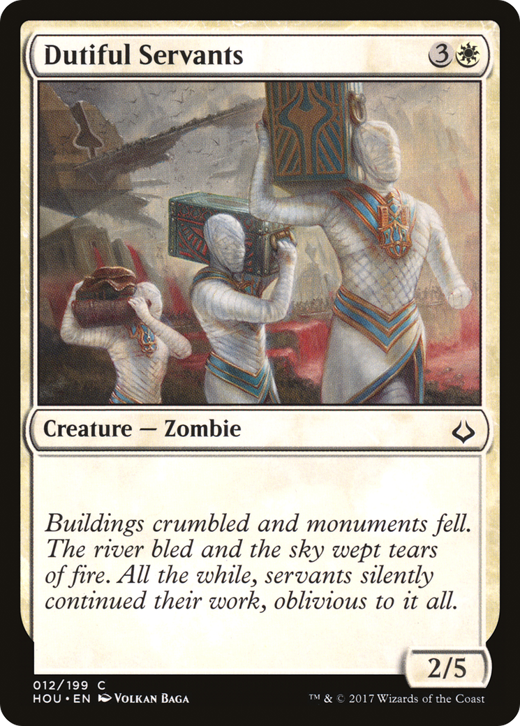Dutiful Servants (HOU-012) - Hour of Devastation Foil - Premium MTG Single from Wizards of the Coast - Just $0.08! Shop now at Game Crave Tournament Store