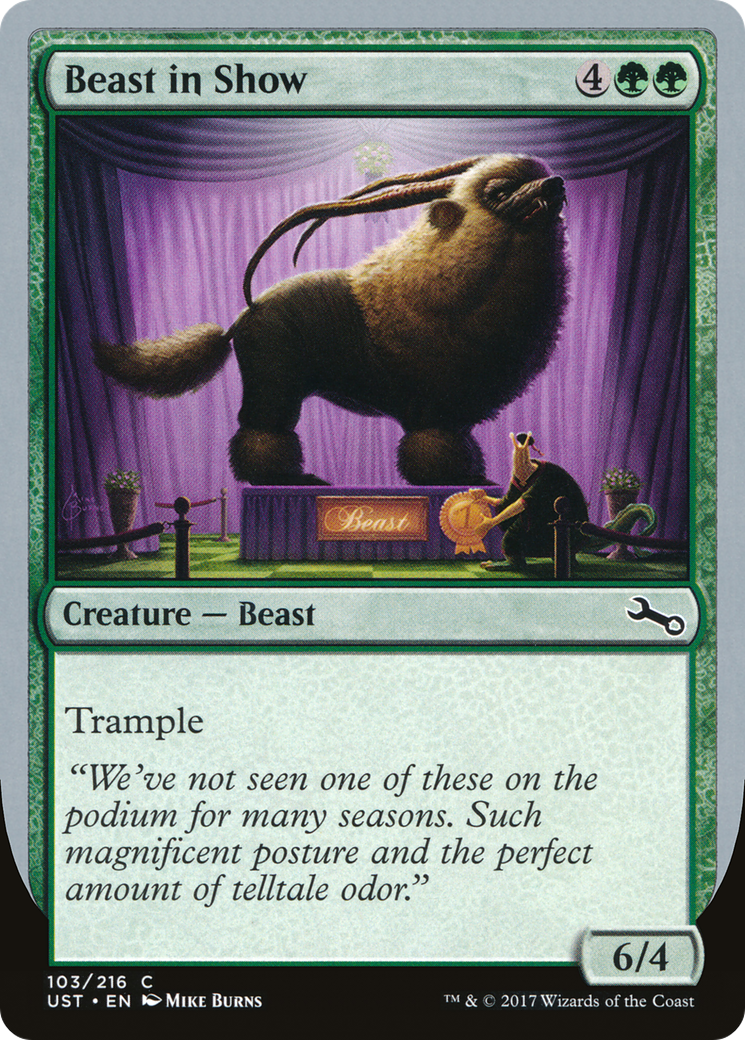 Beast in Show (UST-103B) - Unstable - Premium MTG Single from Wizards of the Coast - Just $0.08! Shop now at Game Crave Tournament Store