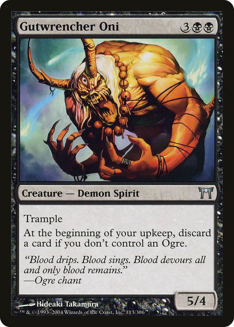 Gutwrencher Oni (CHK-113) - Champions of Kamigawa - Premium MTG Single from Wizards of the Coast - Just $0.08! Shop now at Game Crave Tournament Store