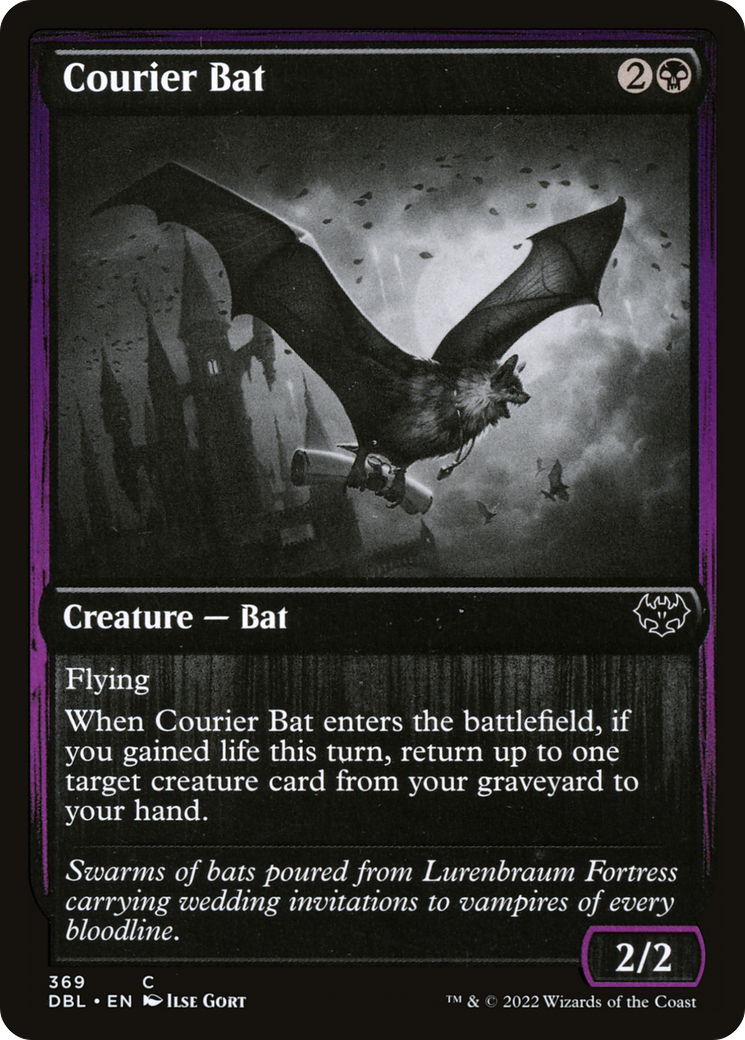 Courier Bat (DBL-369) - Innistrad: Double Feature - Premium MTG Single from Wizards of the Coast - Just $0.08! Shop now at Game Crave Tournament Store