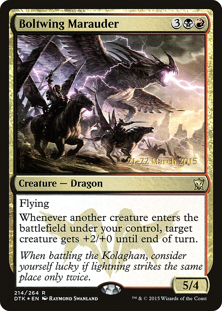 Boltwing Marauder (PDTK-214S) - Dragons of Tarkir Promos Foil - Premium MTG Single from Wizards of the Coast - Just $0.20! Shop now at Game Crave Tournament Store