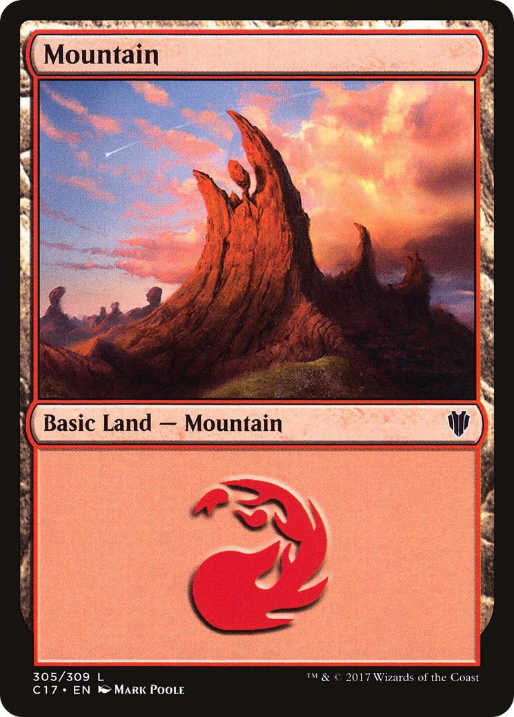 Mountain (C17-305) - Commander 2017 - Premium MTG Single from Wizards of the Coast - Just $0.25! Shop now at Game Crave Tournament Store