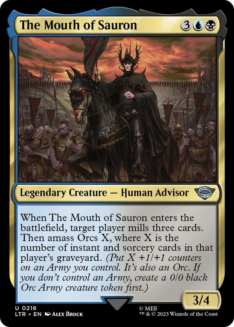 The Mouth of Sauron (LTR-216) - The Lord of the Rings: Tales of Middle-earth Foil - Premium MTG Single from Wizards of the Coast - Just $0.08! Shop now at Game Crave Tournament Store
