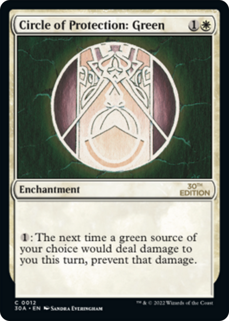 Circle of Protection: Green (30A-012) - 30th Anniversary Edition - Premium MTG Single from Wizards of the Coast - Just $0.10! Shop now at Game Crave Tournament Store