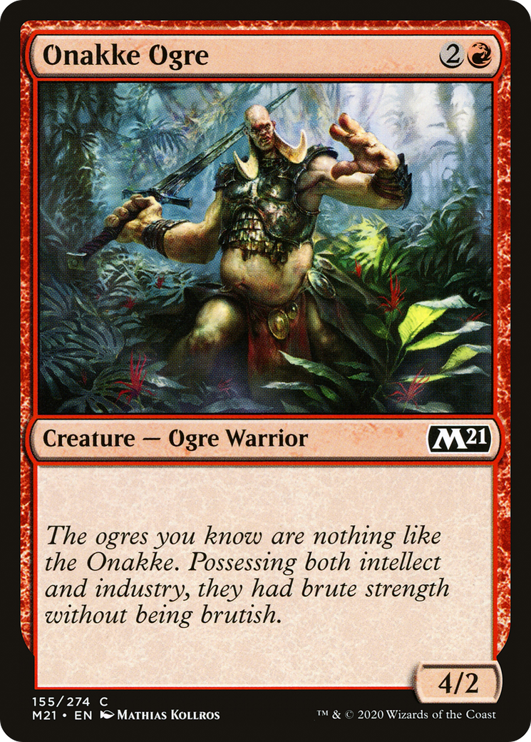 Onakke Ogre (M21-155) - Core Set 2021 - Premium MTG Single from Wizards of the Coast - Just $0.08! Shop now at Game Crave Tournament Store