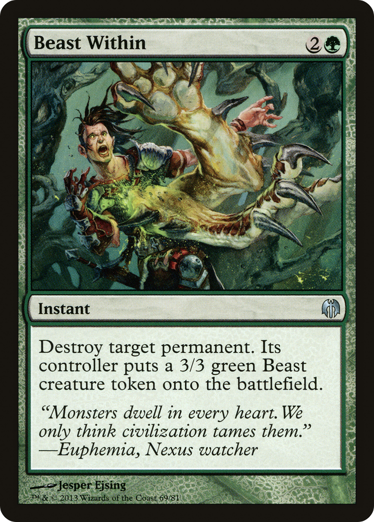 Beast Within (DDL-069) - Duel Decks: Heroes vs. Monsters - Premium MTG Single from Wizards of the Coast - Just $0.27! Shop now at Game Crave Tournament Store