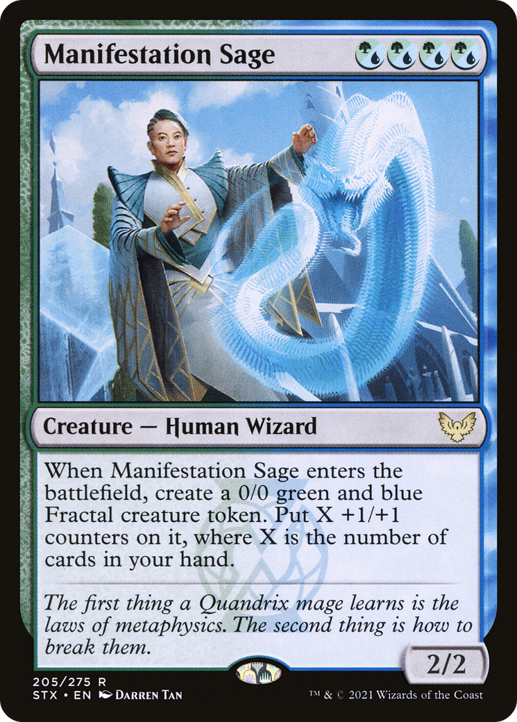 Manifestation Sage (STX-205) - Strixhaven: School of Mages Foil - Premium MTG Single from Wizards of the Coast - Just $0.21! Shop now at Game Crave Tournament Store