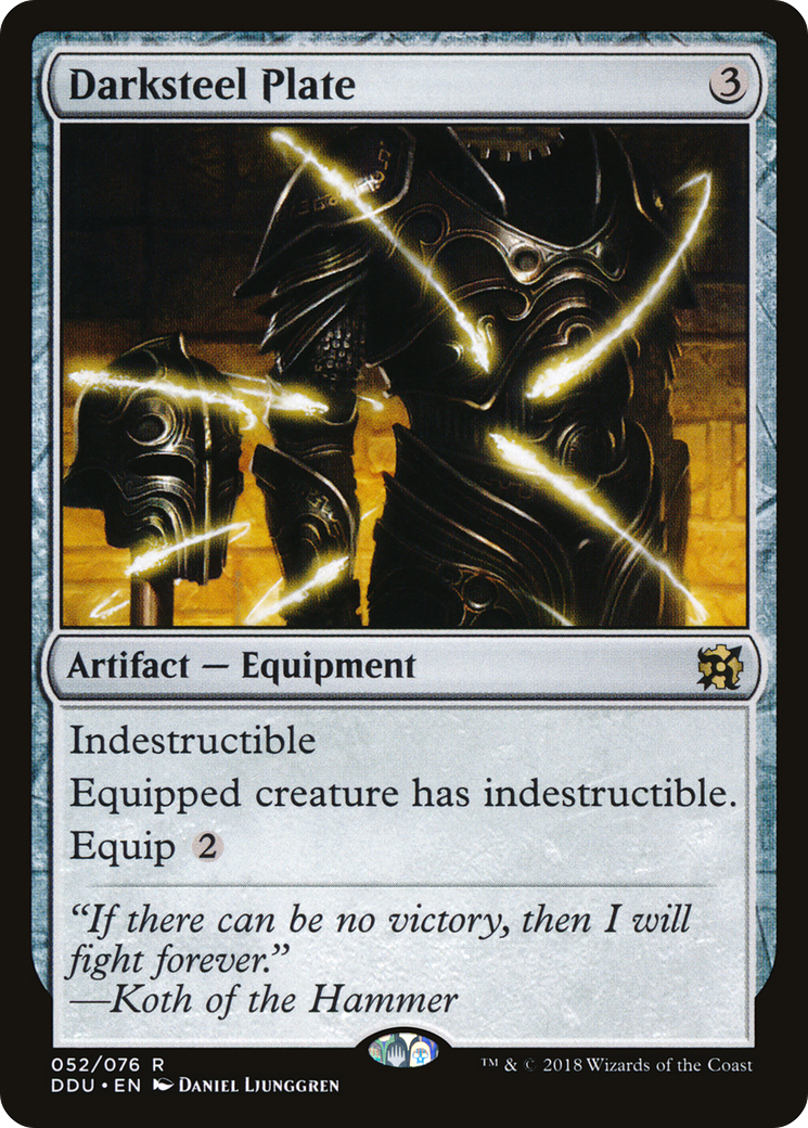 Darksteel Plate (DDU-052) - Duel Decks: Elves vs. Inventors - Premium MTG Single from Wizards of the Coast - Just $2.53! Shop now at Game Crave Tournament Store