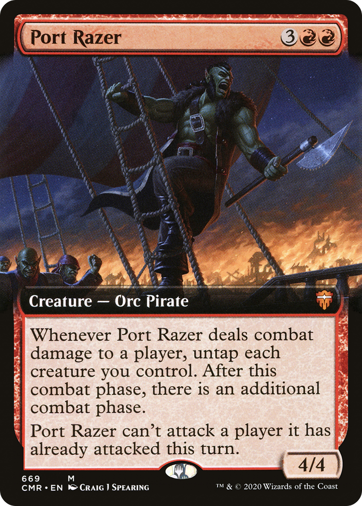 Port Razer (CMR-669) - Commander Legends: (Extended Art) - Premium MTG Single from Wizards of the Coast - Just $4.07! Shop now at Game Crave Tournament Store