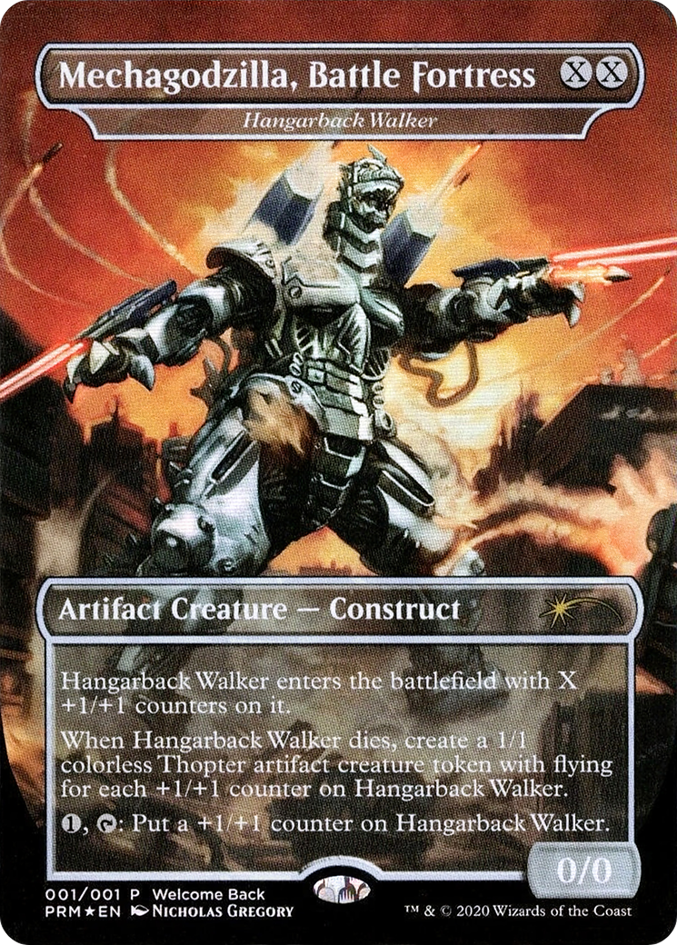 Hangarback Walker (PLG20-002) - Love Your LGS 2020 / Mechagodzilla, Battle Fortress (Borderless) Foil - Premium MTG Single from Wizards of the Coast - Just $6.18! Shop now at Game Crave Tournament Store