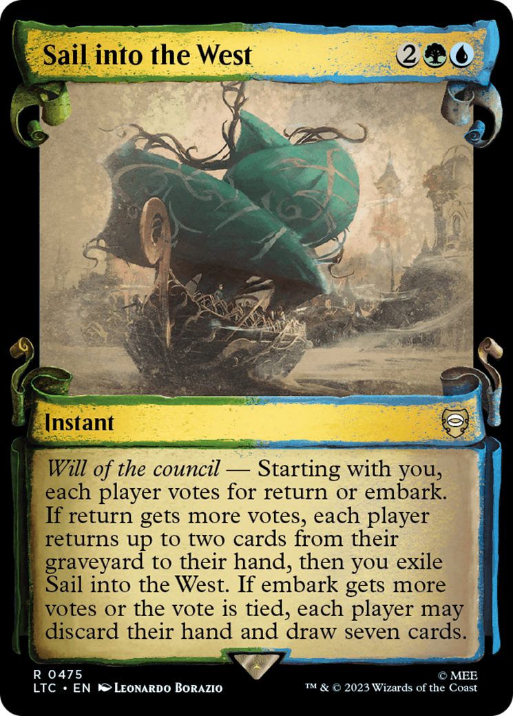 Sail into the West (LTC-475) - Tales of Middle-earth Commander: (Showcase) Foil - Premium MTG Single from Wizards of the Coast - Just $0.26! Shop now at Game Crave Tournament Store