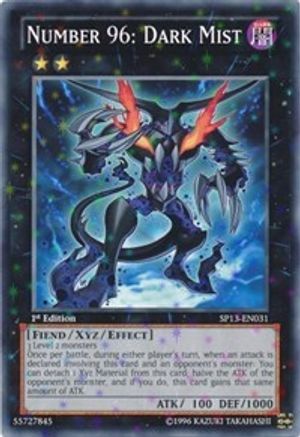 Number 96: Dark Mist (Starfoil) (SP13-EN031) - Star Pack 2013 Unlimited - Premium Yugioh Single from Konami - Just $0.53! Shop now at Game Crave Tournament Store