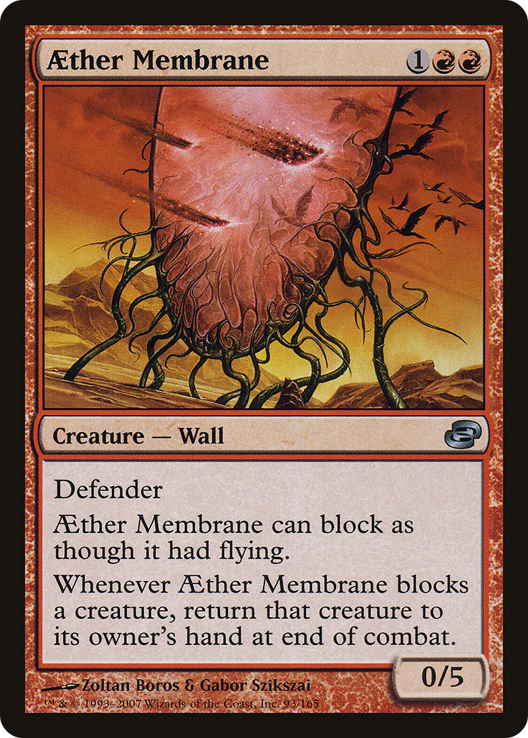 Aether Membrane (PLC-093) - Planar Chaos Foil - Premium MTG Single from Wizards of the Coast - Just $0.62! Shop now at Game Crave Tournament Store
