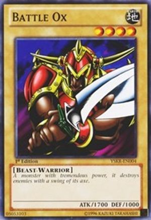 Battle Ox (YSKR-EN004) - Starter Deck: Kaiba Reloaded Unlimited - Premium Yugioh Single from Konami - Just $0.25! Shop now at Game Crave Tournament Store