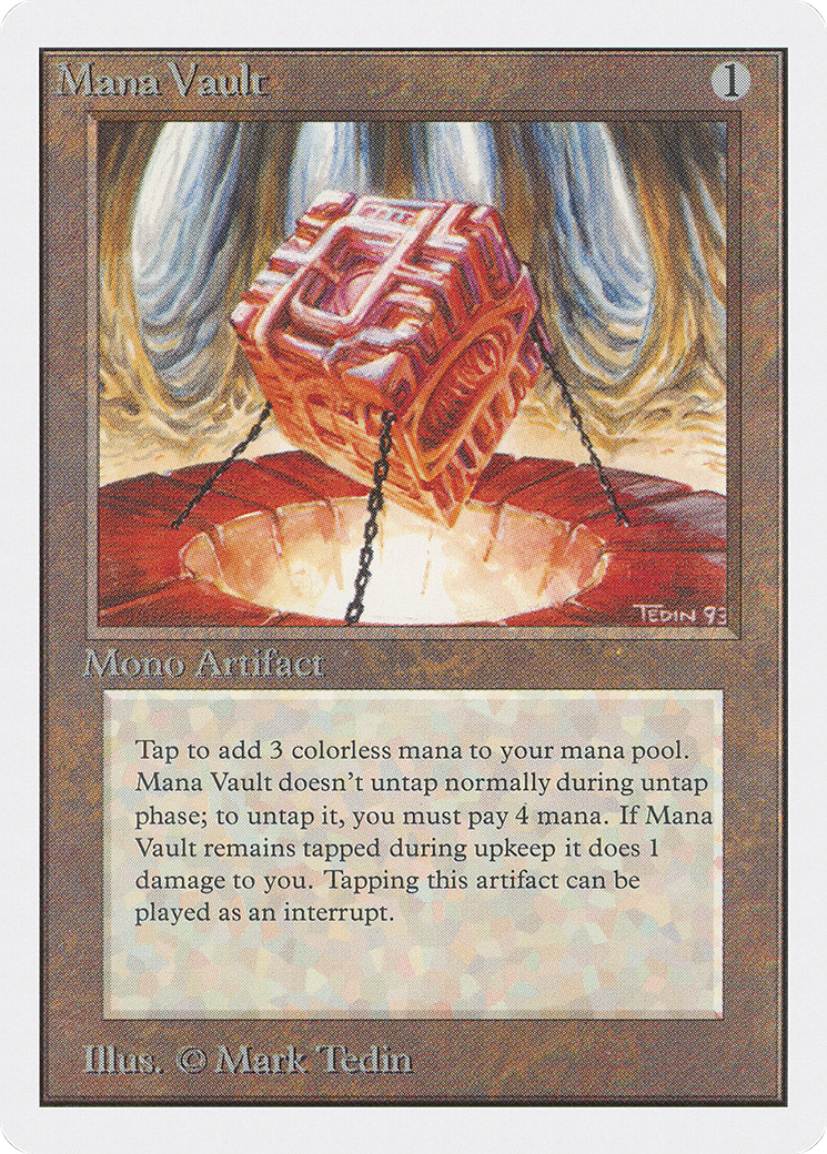 Mana Vault (2ED-260) - Unlimited Edition - Premium MTG Single from Wizards of the Coast - Just $62.28! Shop now at Game Crave Tournament Store