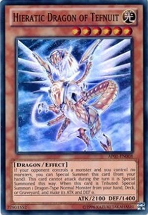 Hieratic Dragon of Tefnuit (AP01-EN008) - Astral Pack 1 Unlimited - Premium Yugioh Single from Konami - Just $0.32! Shop now at Game Crave Tournament Store