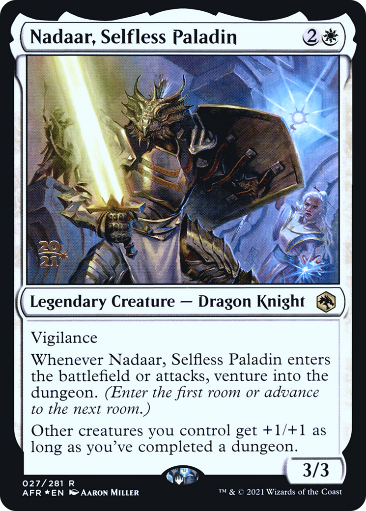 Nadaar, Selfless Paladin (PAFR-27S) - Adventures in the Forgotten Realms Promos Foil - Premium MTG Single from Wizards of the Coast - Just $0.62! Shop now at Game Crave Tournament Store