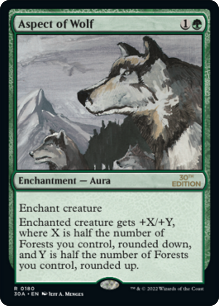 Aspect of Wolf (30A-180) - 30th Anniversary Edition - Premium MTG Single from Wizards of the Coast - Just $6.97! Shop now at Game Crave Tournament Store