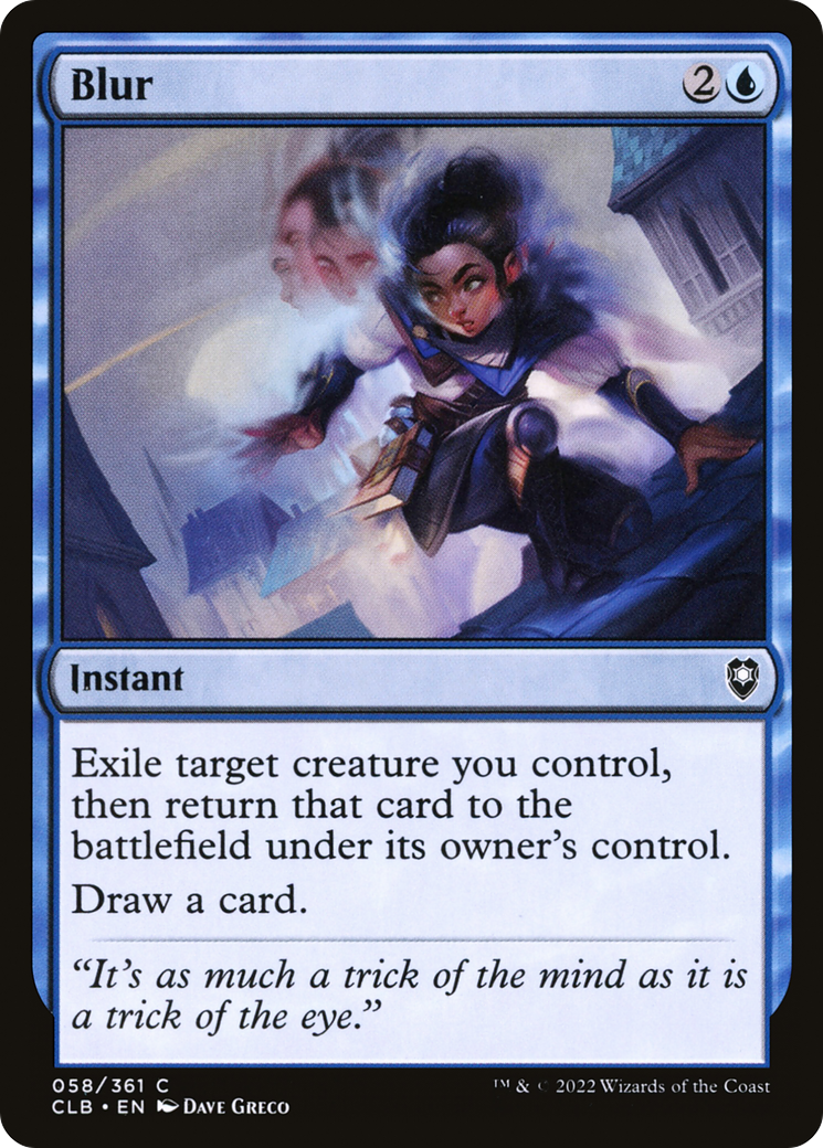 Blur (CLB-058) - Commander Legends: Battle for Baldur's Gate - Premium MTG Single from Wizards of the Coast - Just $0.08! Shop now at Game Crave Tournament Store