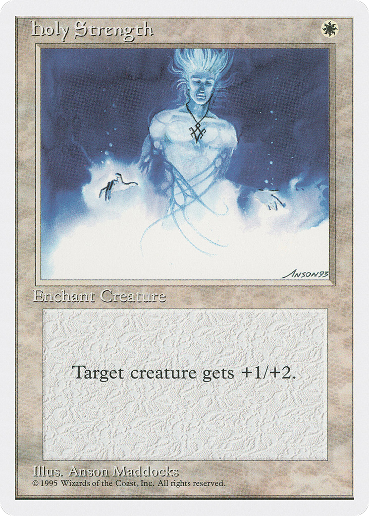 Holy Strength (4ED-030) - Fourth Edition - Premium MTG Single from Wizards of the Coast - Just $0.08! Shop now at Game Crave Tournament Store