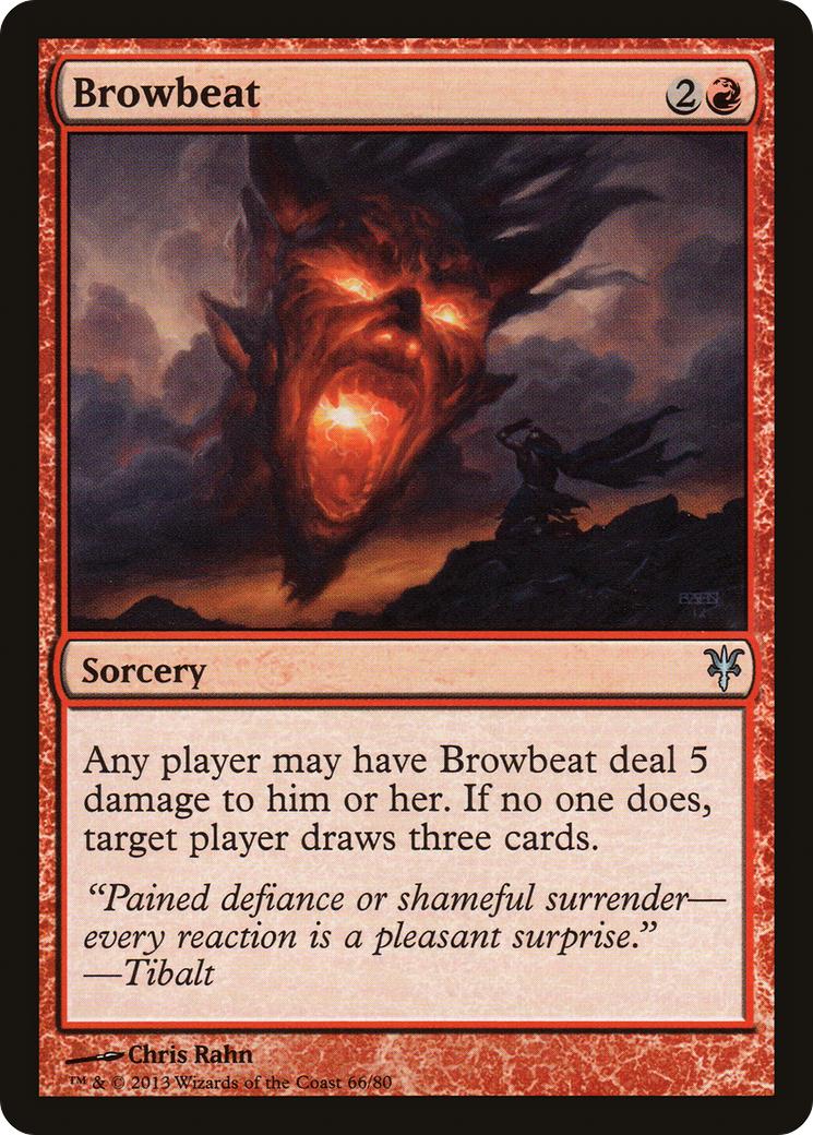Browbeat (DDK-066) - Duel Decks: Sorin vs. Tibalt - Premium MTG Single from Wizards of the Coast - Just $0.09! Shop now at Game Crave Tournament Store