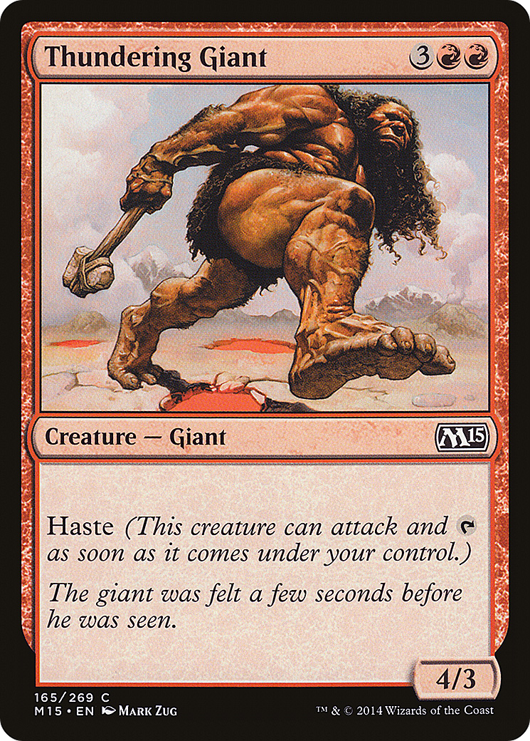 Thundering Giant (M15-165) - Magic 2015 - Premium MTG Single from Wizards of the Coast - Just $0.25! Shop now at Game Crave Tournament Store
