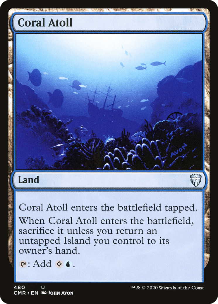 Coral Atoll (CMR-480) - Commander Legends - Premium MTG Single from Wizards of the Coast - Just $0.09! Shop now at Game Crave Tournament Store