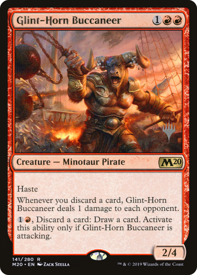Glint-Horn Buccaneer (PM20-141P) - Core Set 2020 Promos Foil - Premium MTG Single from Wizards of the Coast - Just $1.78! Shop now at Game Crave Tournament Store
