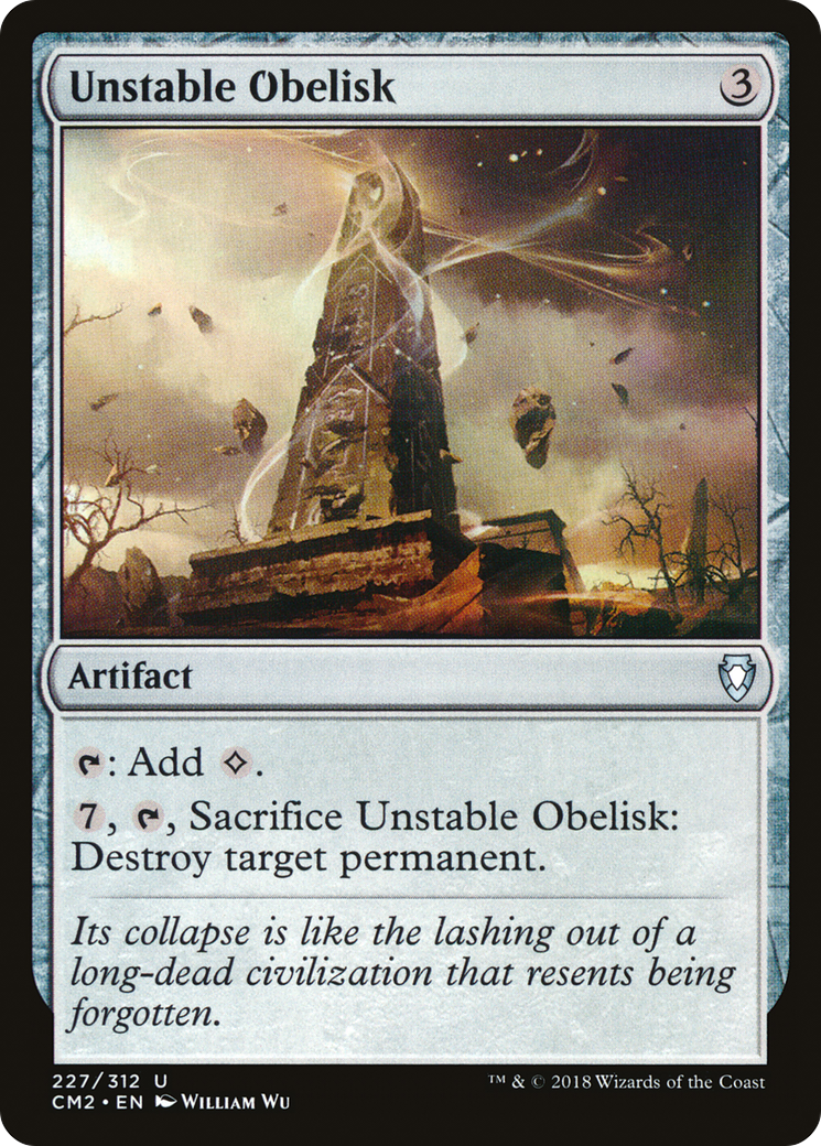 Unstable Obelisk (CM2-227) - Commander Anthology Volume II - Premium MTG Single from Wizards of the Coast - Just $0.08! Shop now at Game Crave Tournament Store