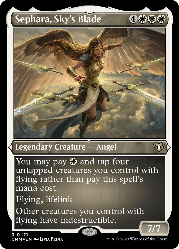 Sephara, Sky's Blade (CMM-471) - Commander Masters Etched Foil - Premium MTG Single from Wizards of the Coast - Just $4.98! Shop now at Game Crave Tournament Store