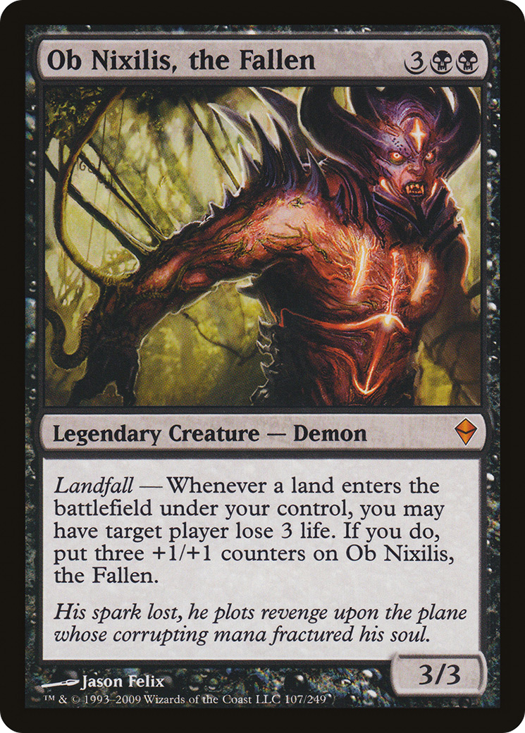 Ob Nixilis, the Fallen (ZEN-107) - Zendikar Foil - Premium MTG Single from Wizards of the Coast - Just $8.69! Shop now at Game Crave Tournament Store