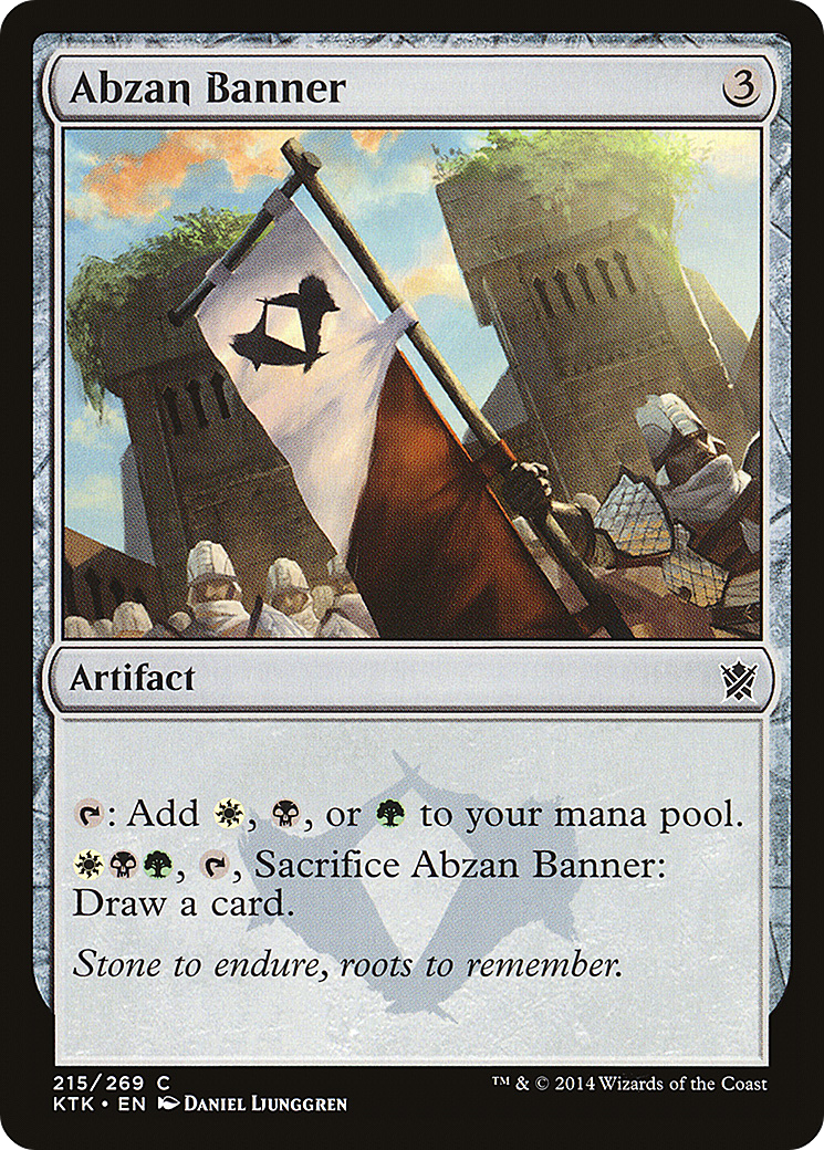 Abzan Banner (KTK-215) - Khans of Tarkir Foil - Premium MTG Single from Wizards of the Coast - Just $0.10! Shop now at Game Crave Tournament Store