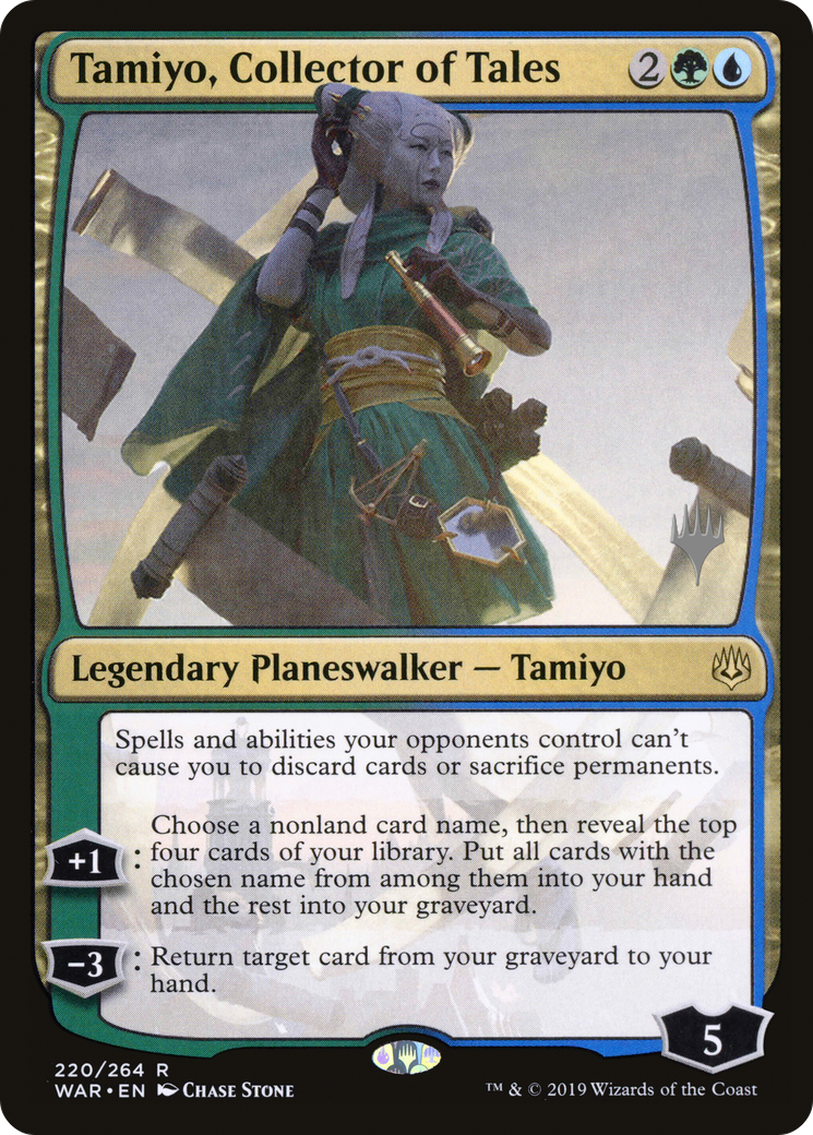 Tamiyo, Collector of Tales (PWAR-220P) - War of the Spark Promos Foil - Premium MTG Single from Wizards of the Coast - Just $0.21! Shop now at Game Crave Tournament Store