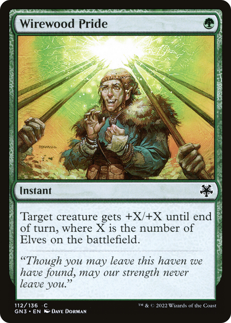 Wirewood Pride (GN3-112) - Game Night: Free-for-All - Premium MTG Single from Wizards of the Coast - Just $0.25! Shop now at Game Crave Tournament Store