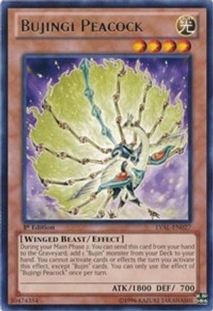 Bujingi Peacock (LVAL-EN027) - Legacy of the Valiant Unlimited - Premium Yugioh Single from Konami - Just $0.25! Shop now at Game Crave Tournament Store