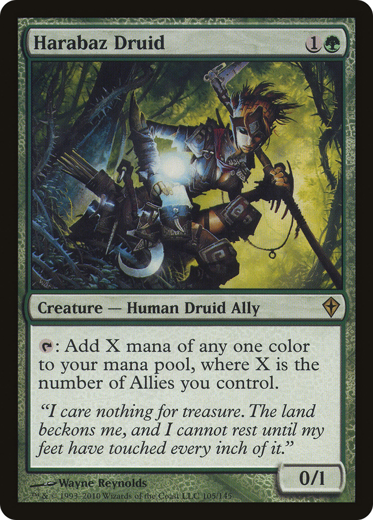 Harabaz Druid (WWK-105) - Worldwake Foil - Premium MTG Single from Wizards of the Coast - Just $7.89! Shop now at Game Crave Tournament Store