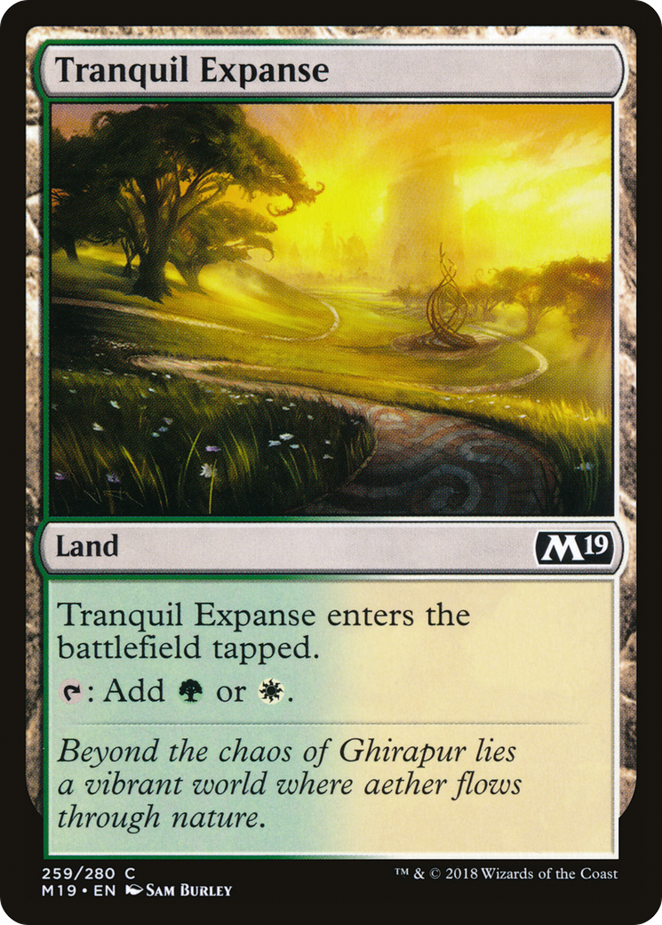 Tranquil Expanse (M19-259) - Core Set 2019 - Premium MTG Single from Wizards of the Coast - Just $0.08! Shop now at Game Crave Tournament Store