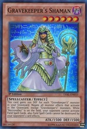 Gravekeeper's Shaman (LVAL-EN033) - Legacy of the Valiant 1st Edition - Premium Yugioh Single from Konami - Just $0.83! Shop now at Game Crave Tournament Store
