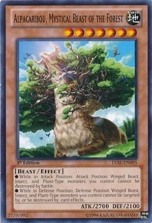 Alpacaribou, Mystical Beast of the Forest (LVAL-EN095) - Legacy of the Valiant 1st Edition - Premium Yugioh Single from Konami - Just $0.25! Shop now at Game Crave Tournament Store