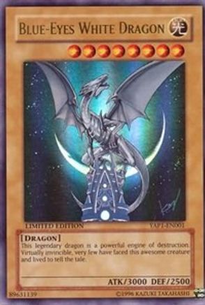Blue-Eyes White Dragon (YAP1-EN001) - Anniversary Pack Limited - Premium Yugioh Single from Konami - Just $98.50! Shop now at Game Crave Tournament Store